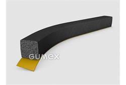 Samolepicí mikroporézní profil čtvercový, 8x8mm, hustota 500kg/m3, EPDM, -30°C/+80°C, černý